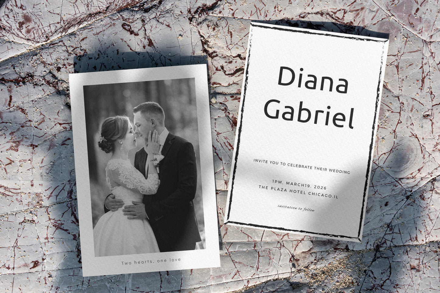 #19. Artistic Edge Wedding Invitation Template