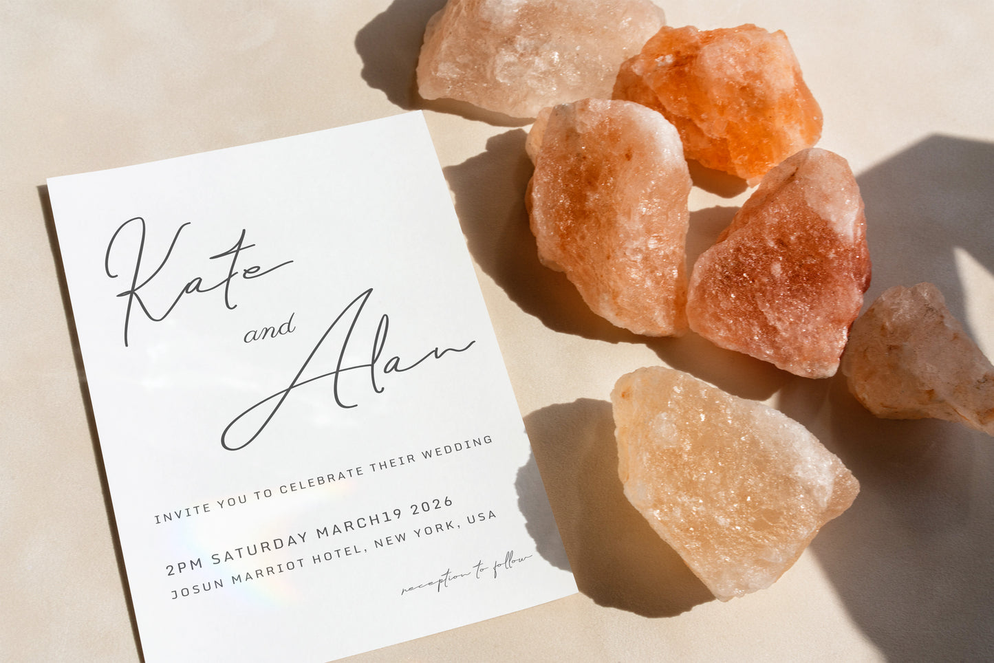 #9 Minimalist Typography Wedding Invitation Digital Template | Stylish & Clean Design