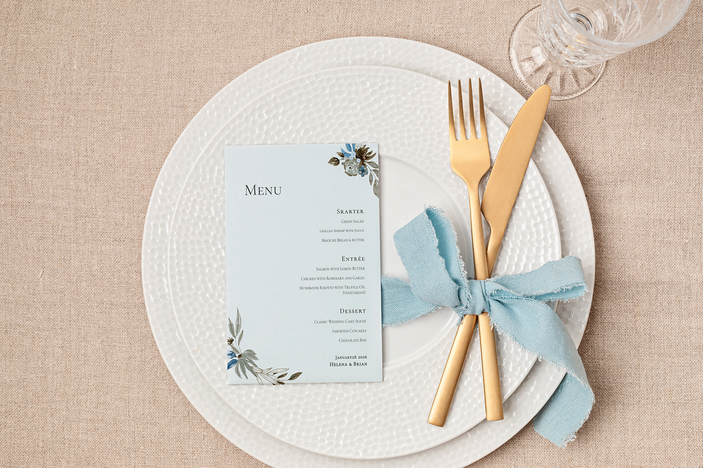 #21. Floral Digital Menu Template – Elegant & Modern Design for Weddings & Events