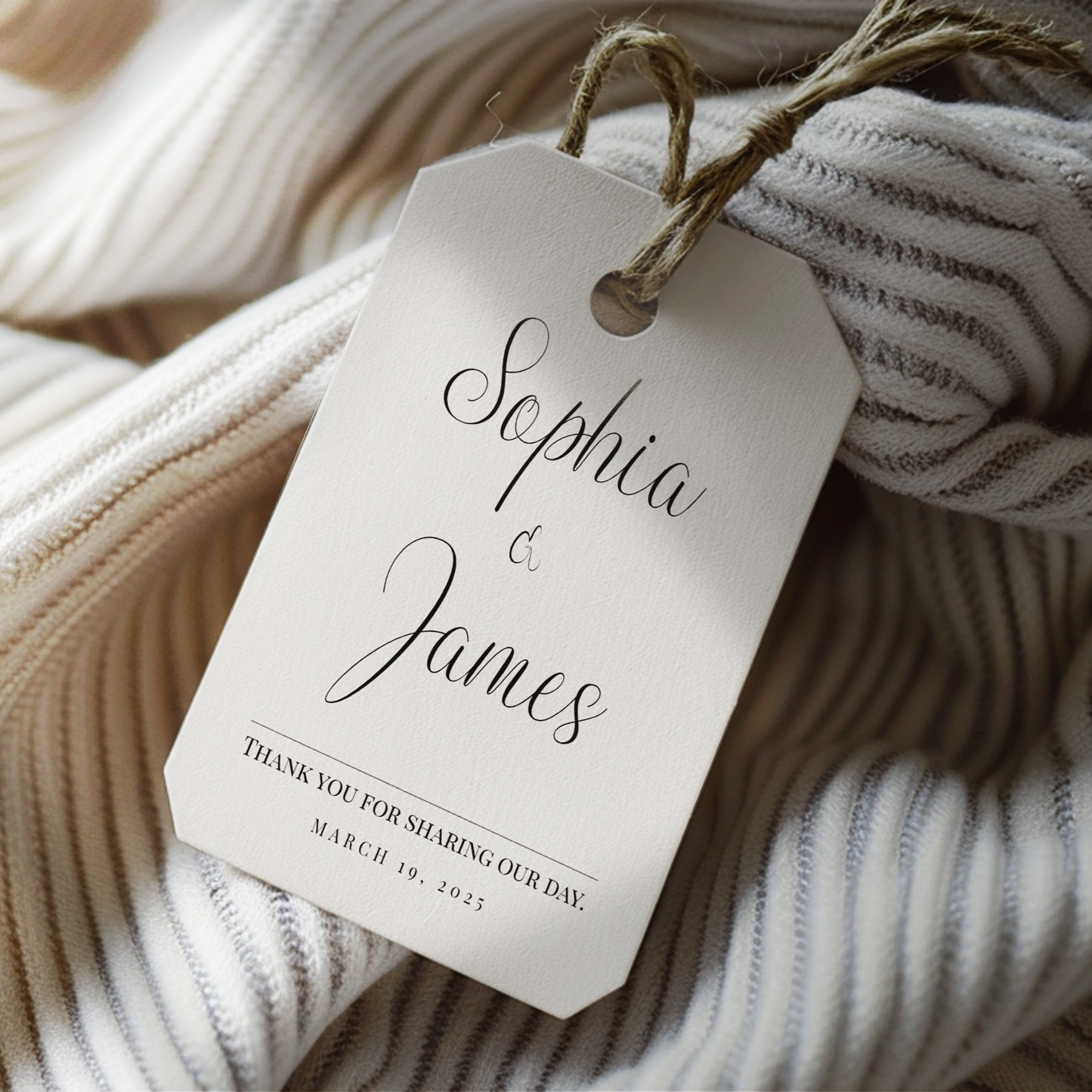 #2. Modern Custom Name Favor Tag Digital Template | Elegant & Stylish Design