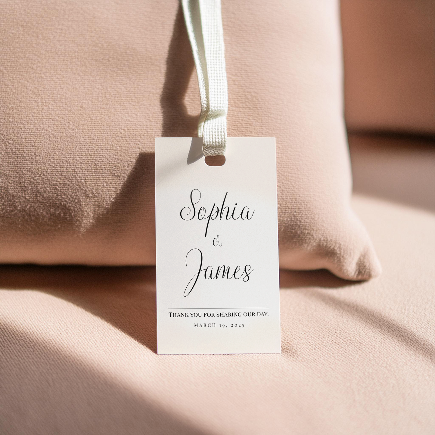 #2. Modern Custom Name Favor Tag Digital Template | Elegant & Stylish Design