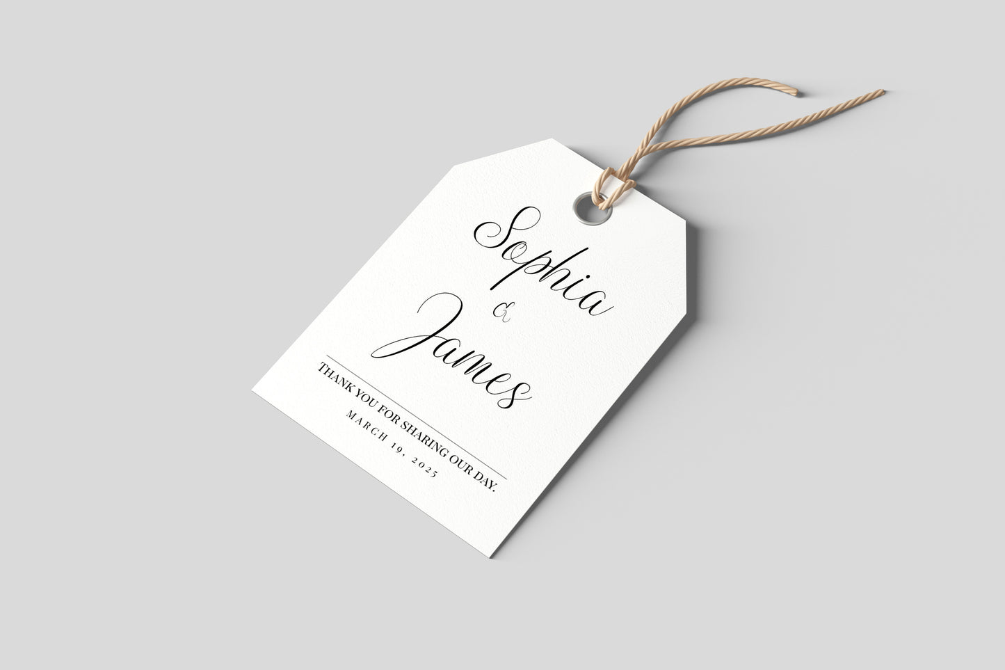 #2. Modern Custom Name Favor Tag Digital Template | Elegant & Stylish Design