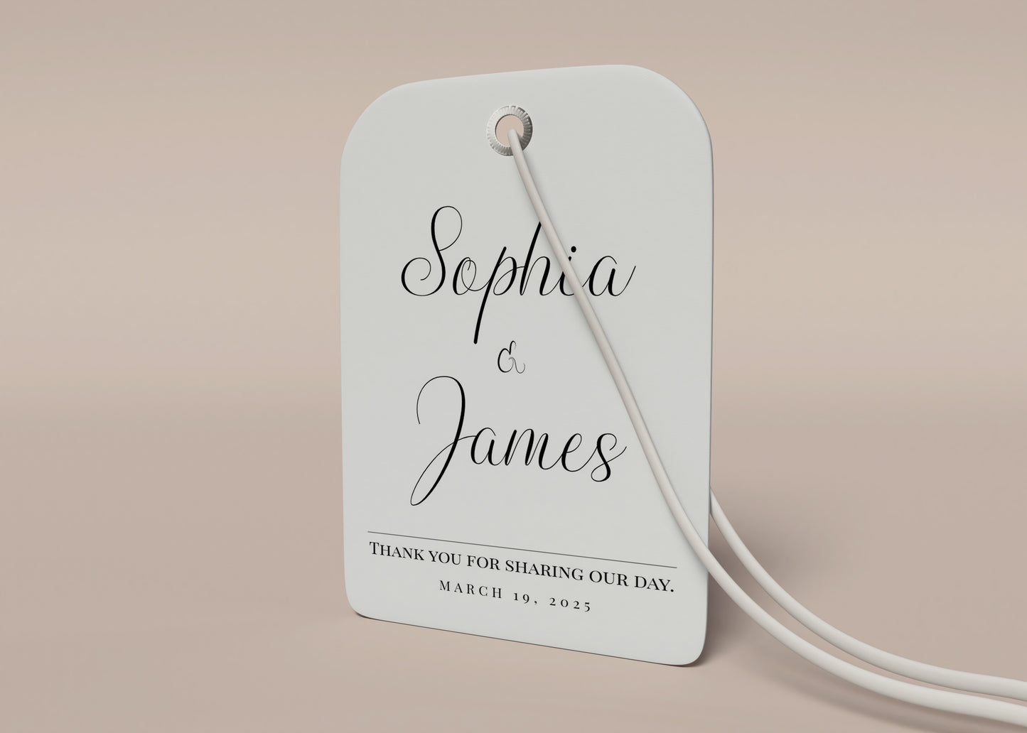 #2. Modern Custom Name Favor Tag Digital Template | Elegant & Stylish Design