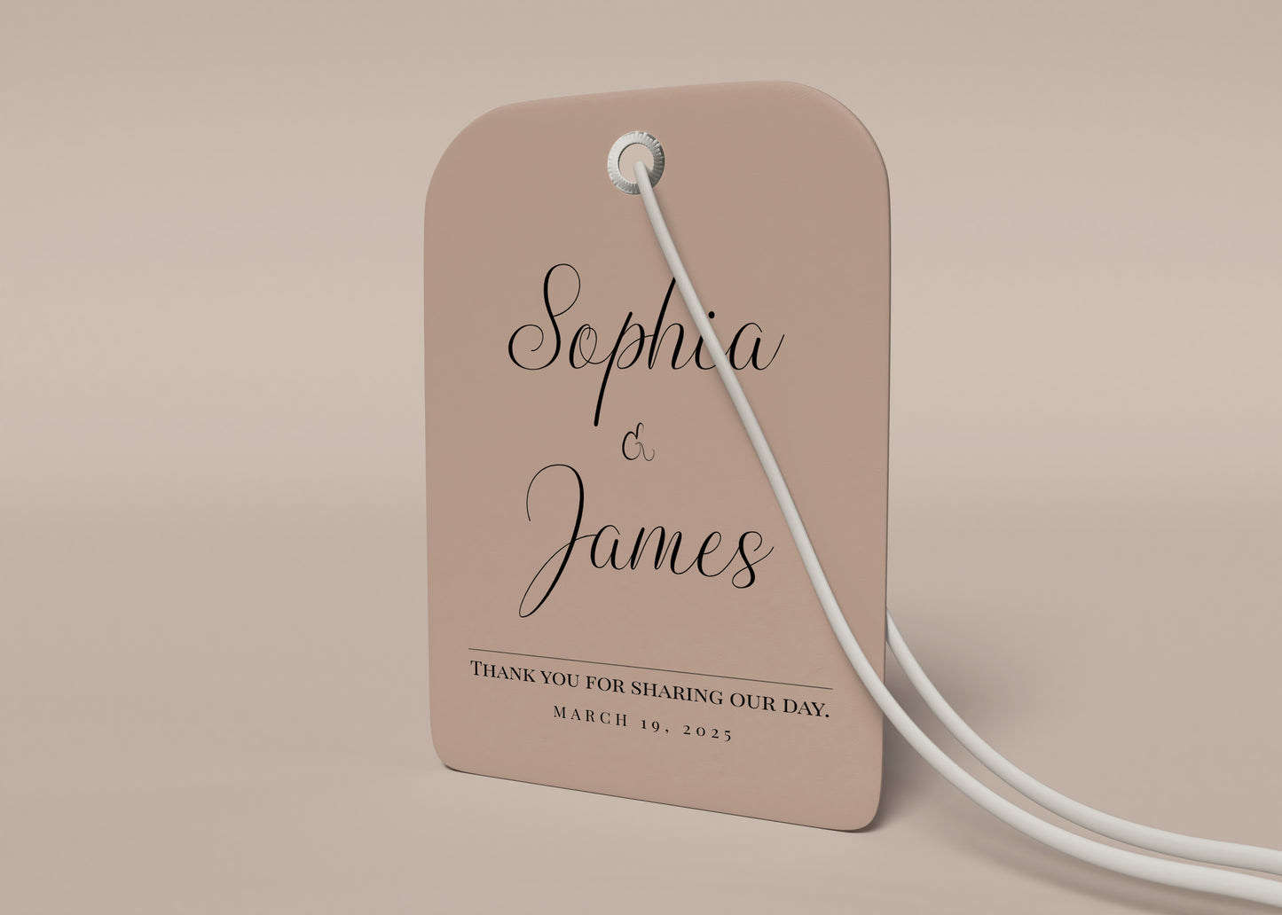 #2. Modern Custom Name Favor Tag Digital Template | Elegant & Stylish Design