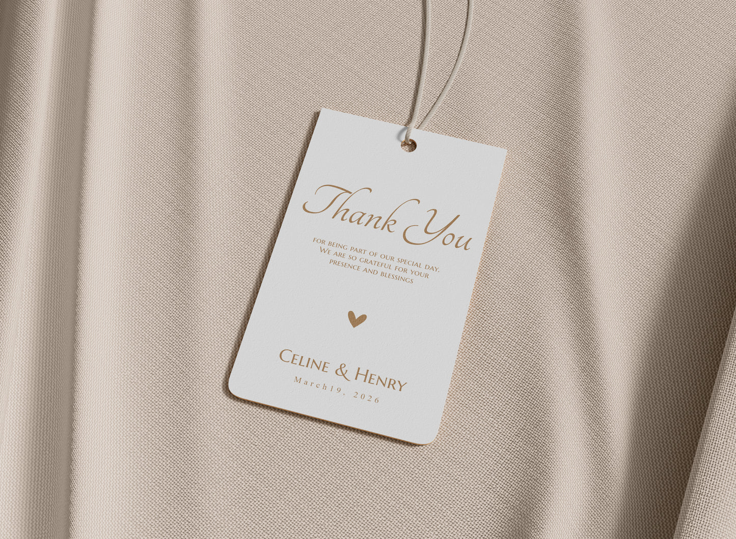 #6. Romantic Thank You Favor Tag Template for Weddings – Editable with Templett