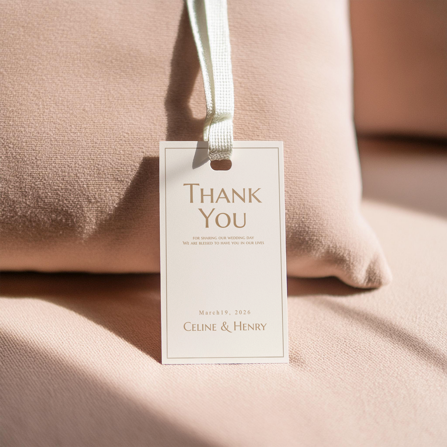 #5. Elegant Neutral Thank You Favor Tag Template