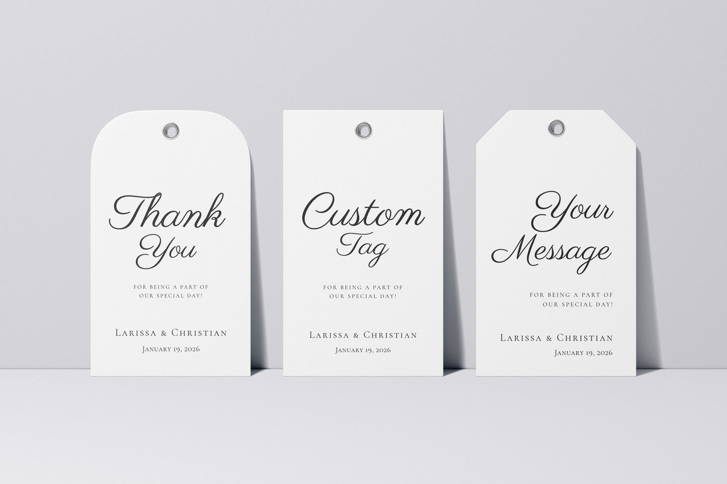 #8. Classic Serif Thank You Favor Tag Template