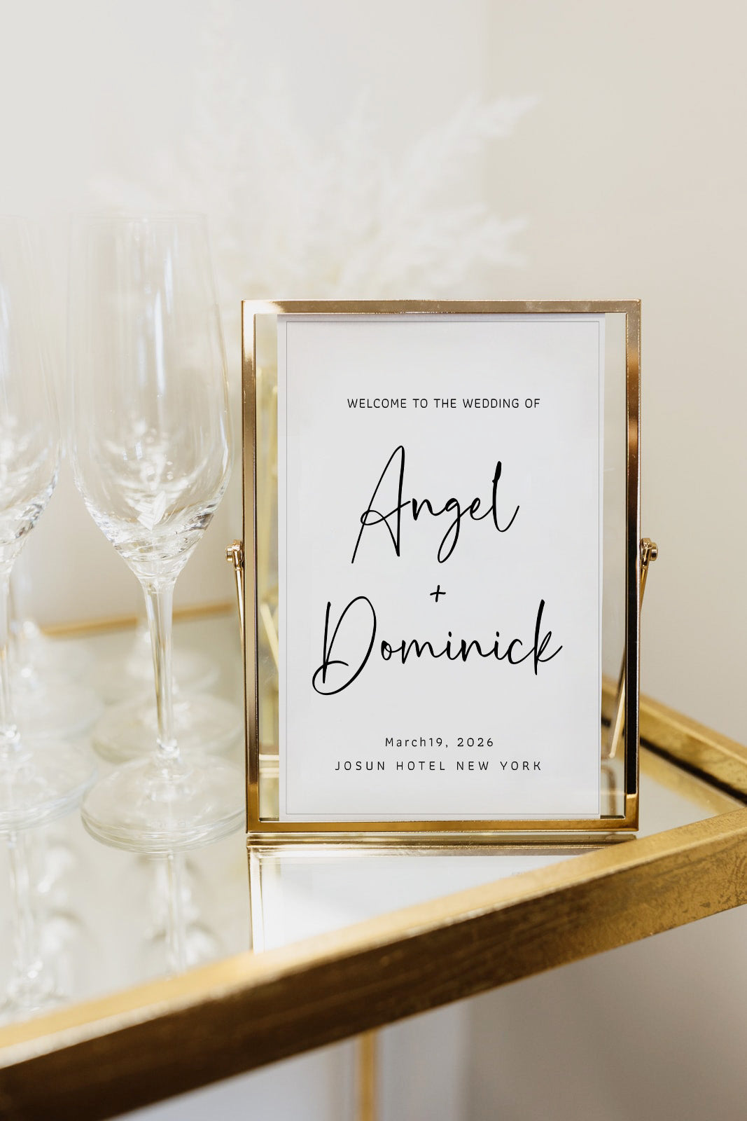#2. Elegant Wedding Welcome Sign Digital Template | Stylish & Modern Design