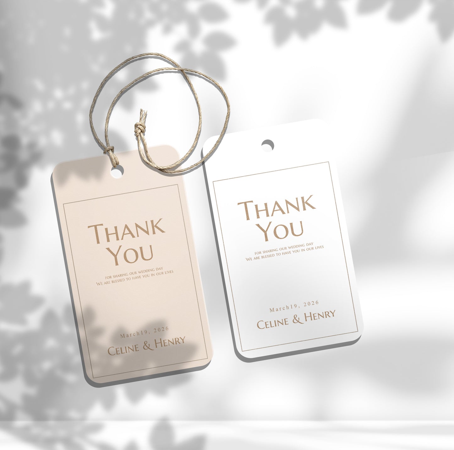 #5. Elegant Neutral Thank You Favor Tag Template