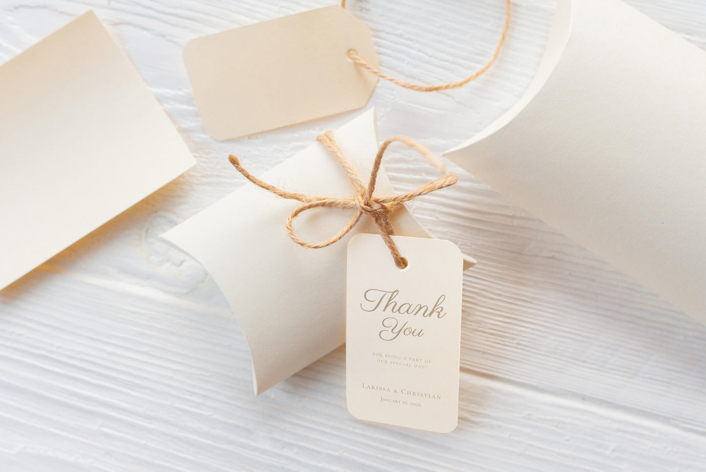 #8. Classic Serif Thank You Favor Tag Template