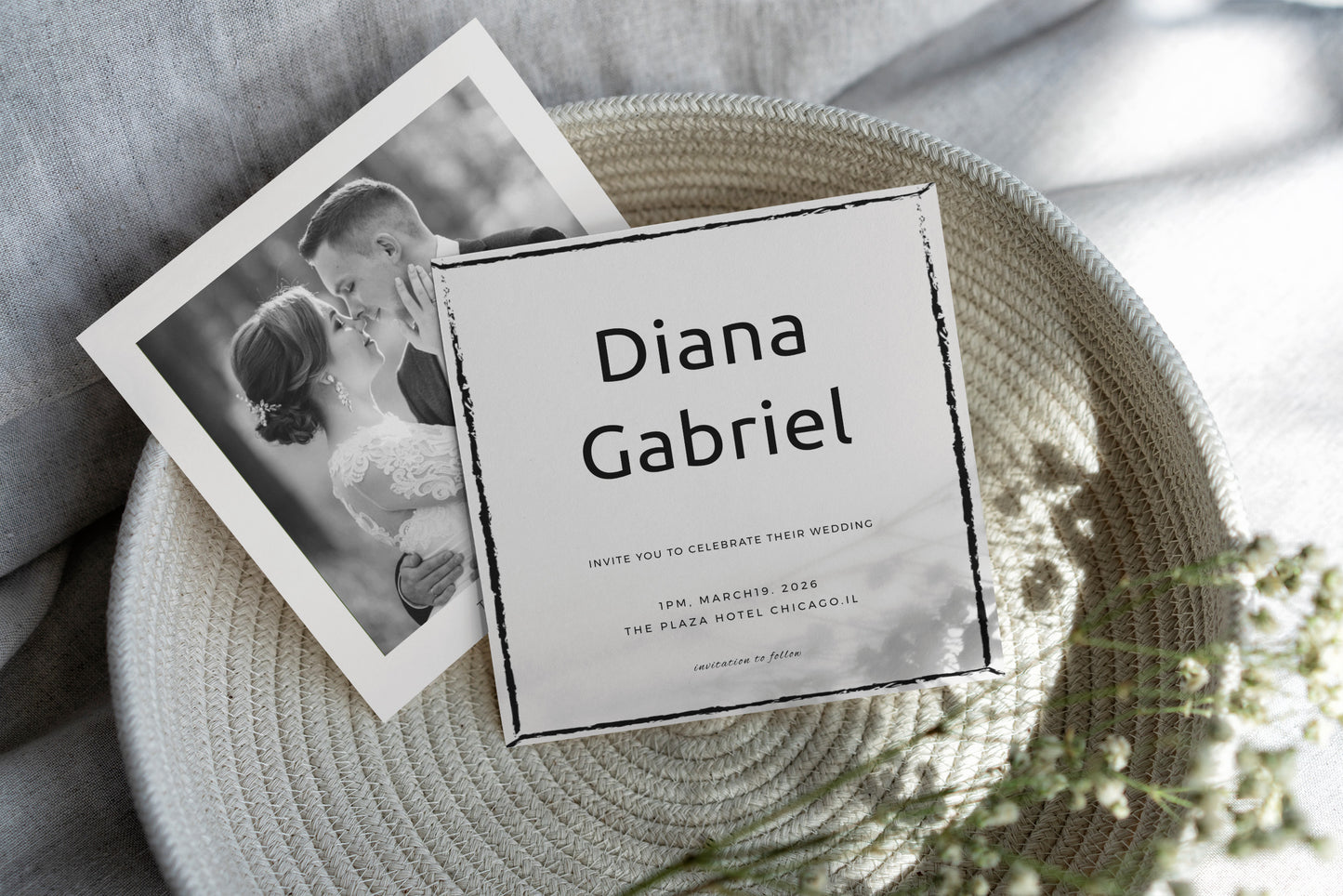 #19. Artistic Edge Wedding Invitation Template