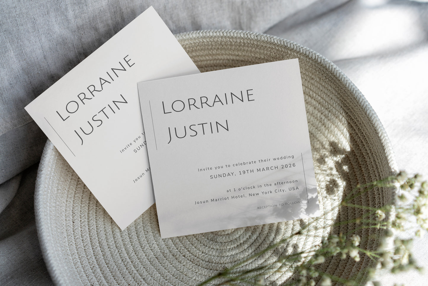 #5 Modern Wedding Invitation Digital Template | Clean & Chic Design