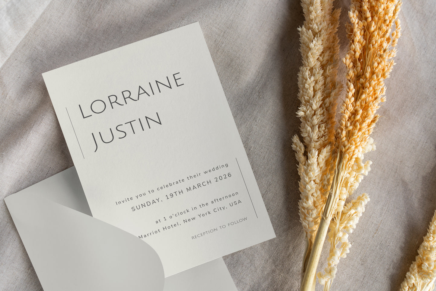 #5 Modern Wedding Invitation Digital Template | Clean & Chic Design