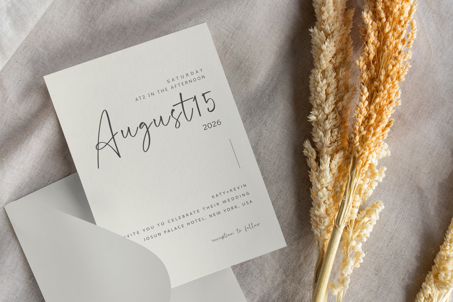 #13 Minimalist Wedding Invitation Digital Template | Chic & Stylish Design