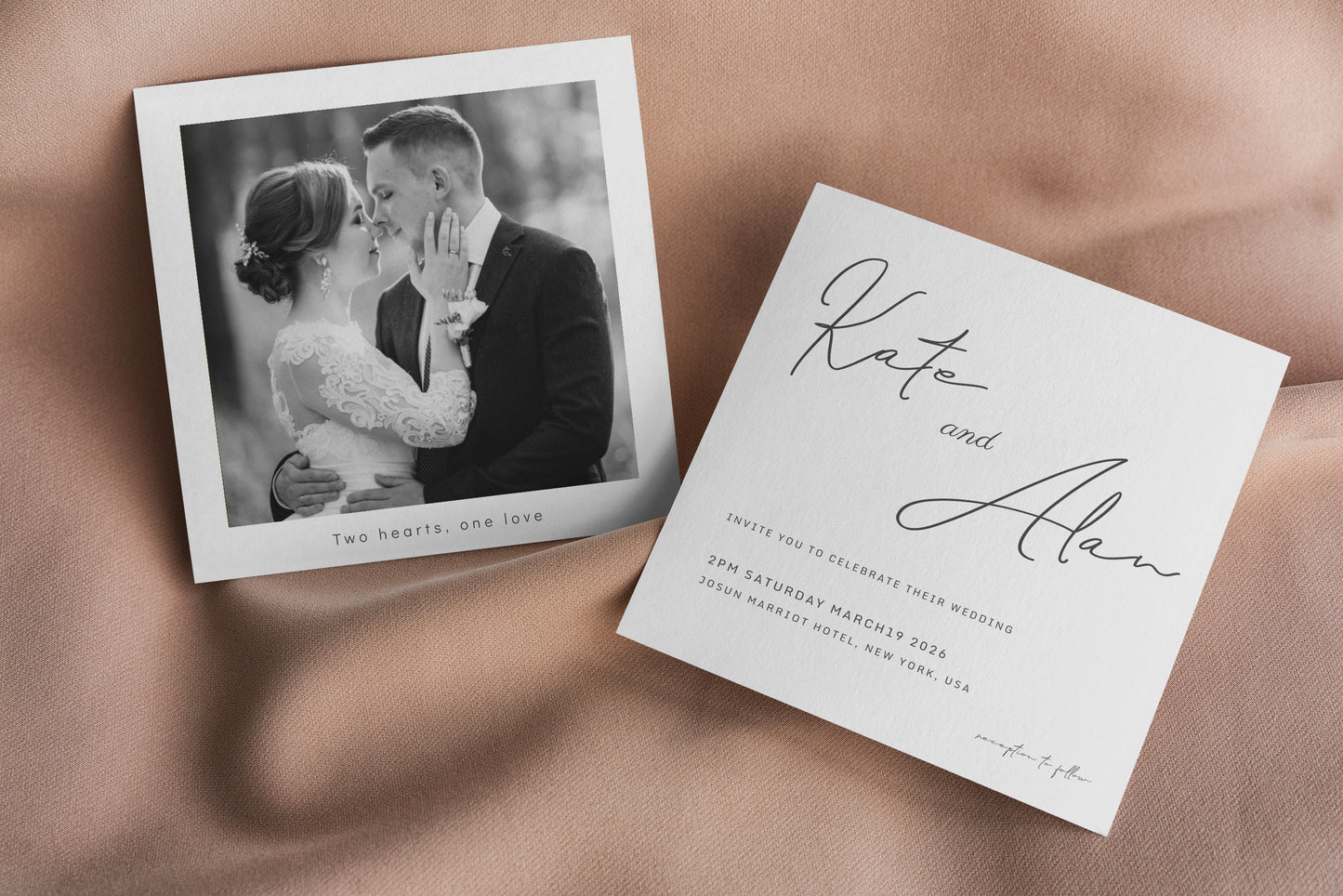 #9 Minimalist Typography Wedding Invitation Digital Template | Stylish & Clean Design