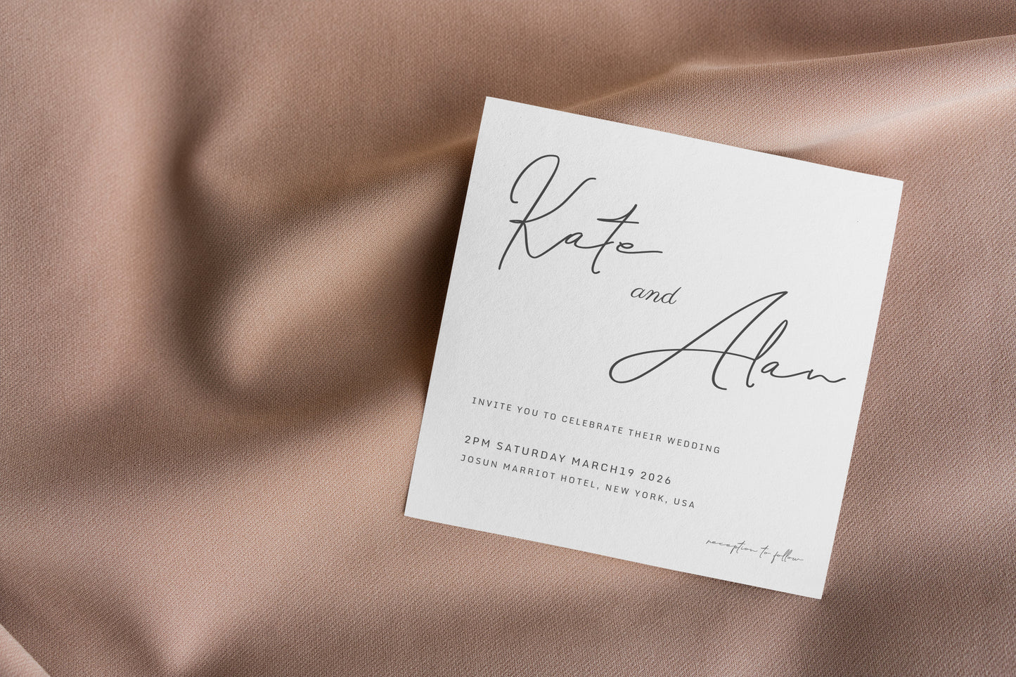 #9 Minimalist Typography Wedding Invitation Digital Template | Stylish & Clean Design