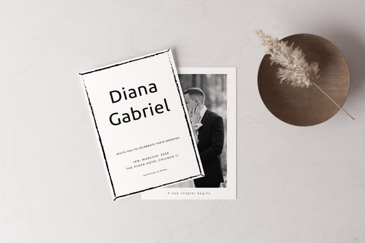 #19. Artistic Edge Wedding Invitation Template