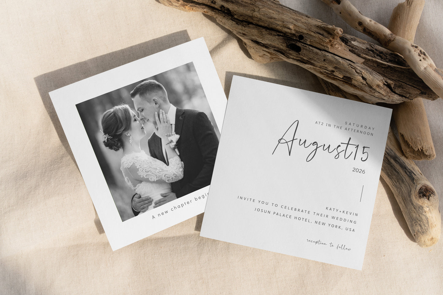 #13 Minimalist Wedding Invitation Digital Template | Chic & Stylish Design