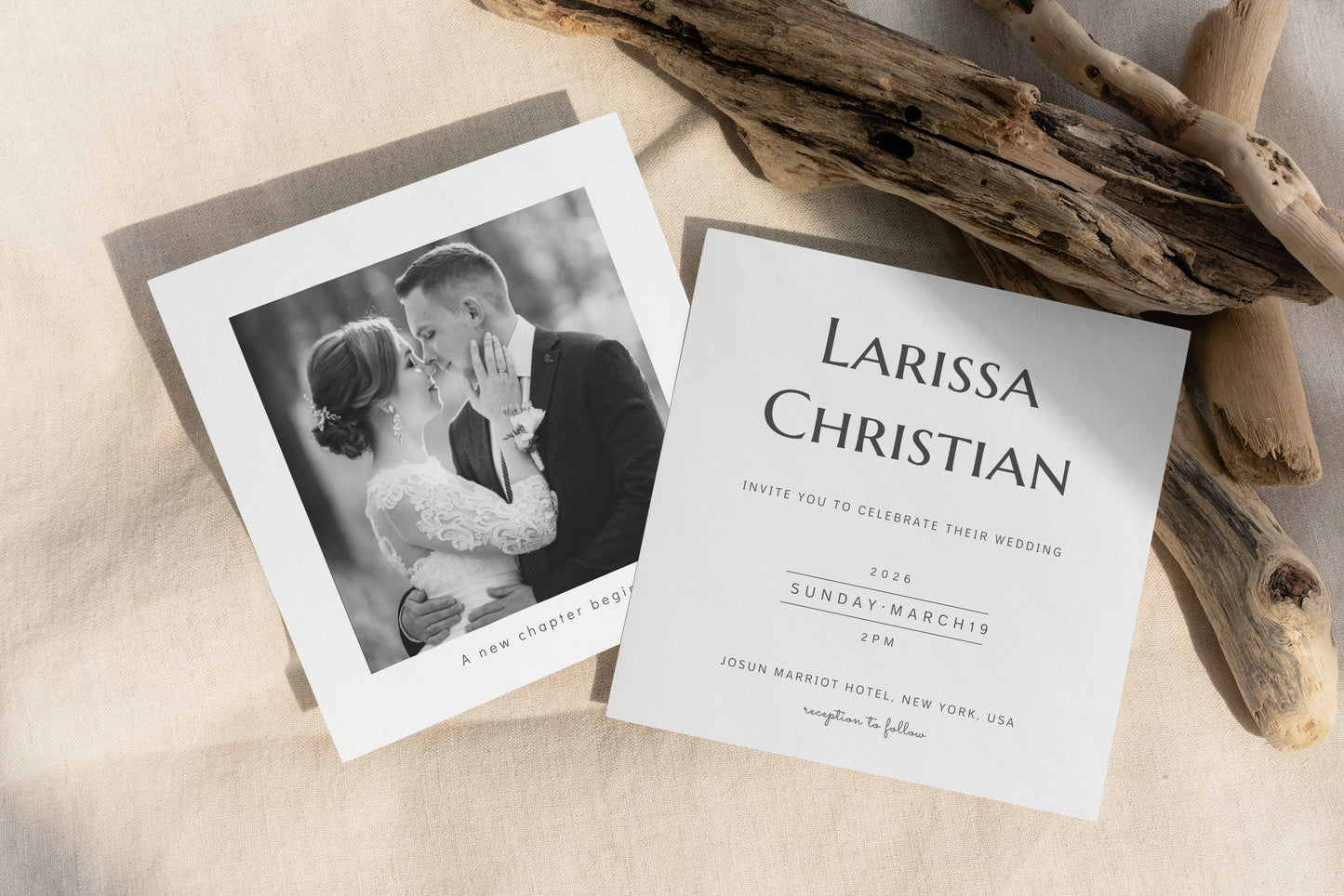 #8 Modern Wedding Invitation Digital Template | Stylish & Clean Design