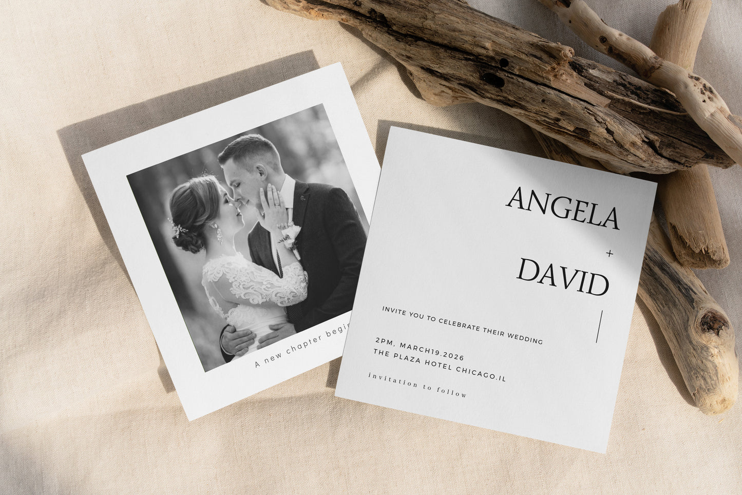 #17. Elegant & Minimalistic Wedding Invitation Template