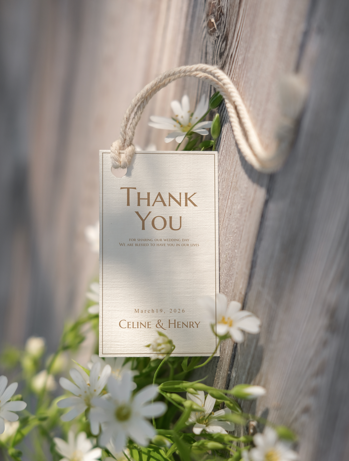 #5. Elegant Neutral Thank You Favor Tag Template