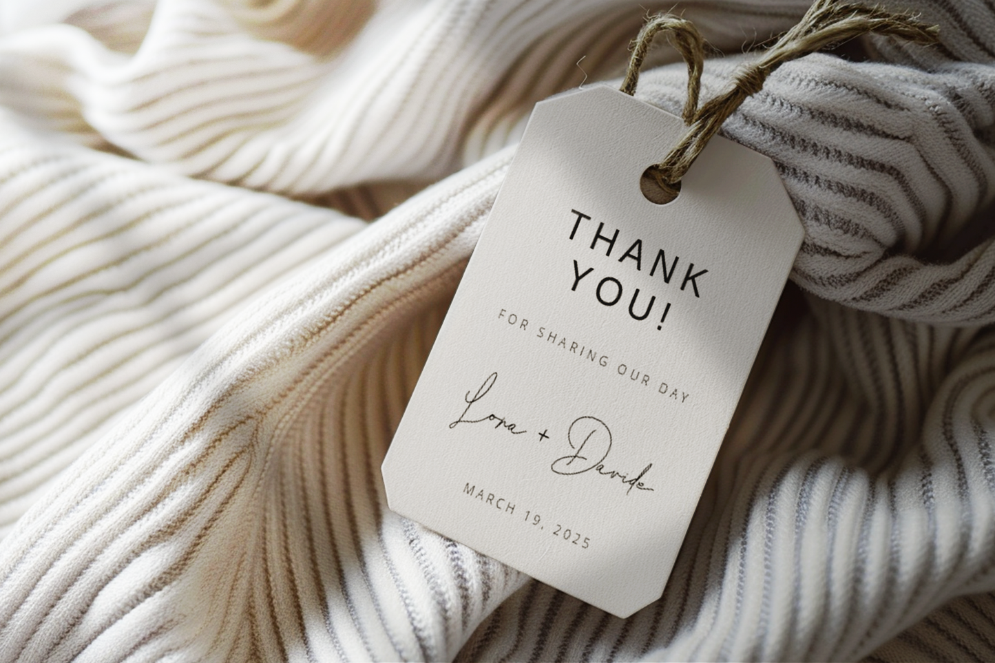 #1. Modern Thank You Custom Name Favor Tag Digital Template | Elegant & Stylish Design