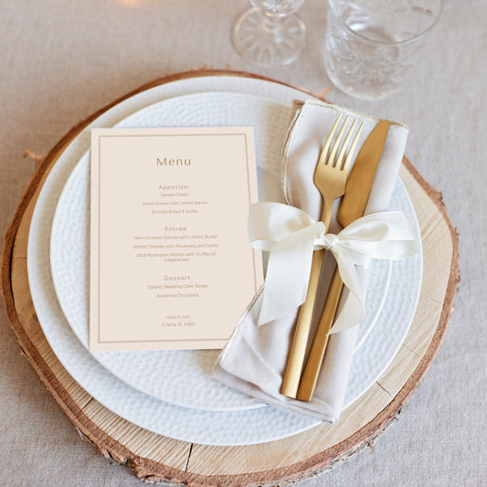 #15. Chic Minimalist Event Menu Digital Template | Modern Design