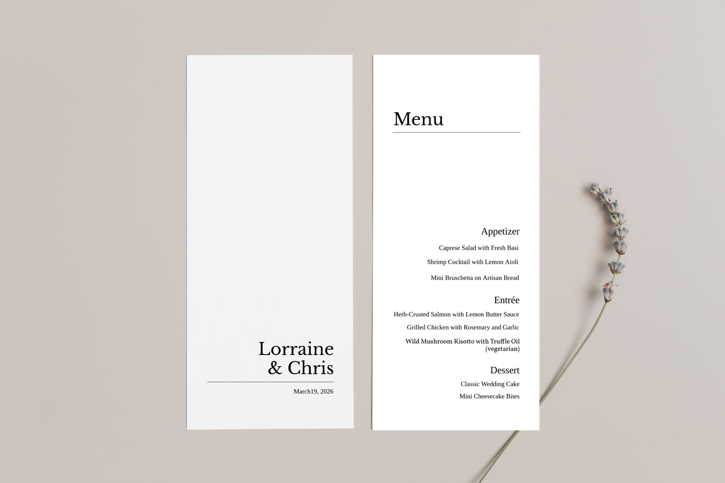 #1. Luxury Event Menu Digital Template | Elegant & Minimalist Design