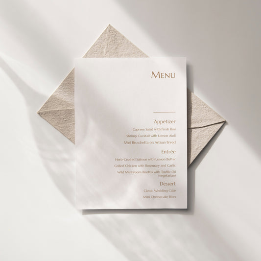 #3. Elegant Event Menu Digital Template | Luxury Modern Design with Gold Accent