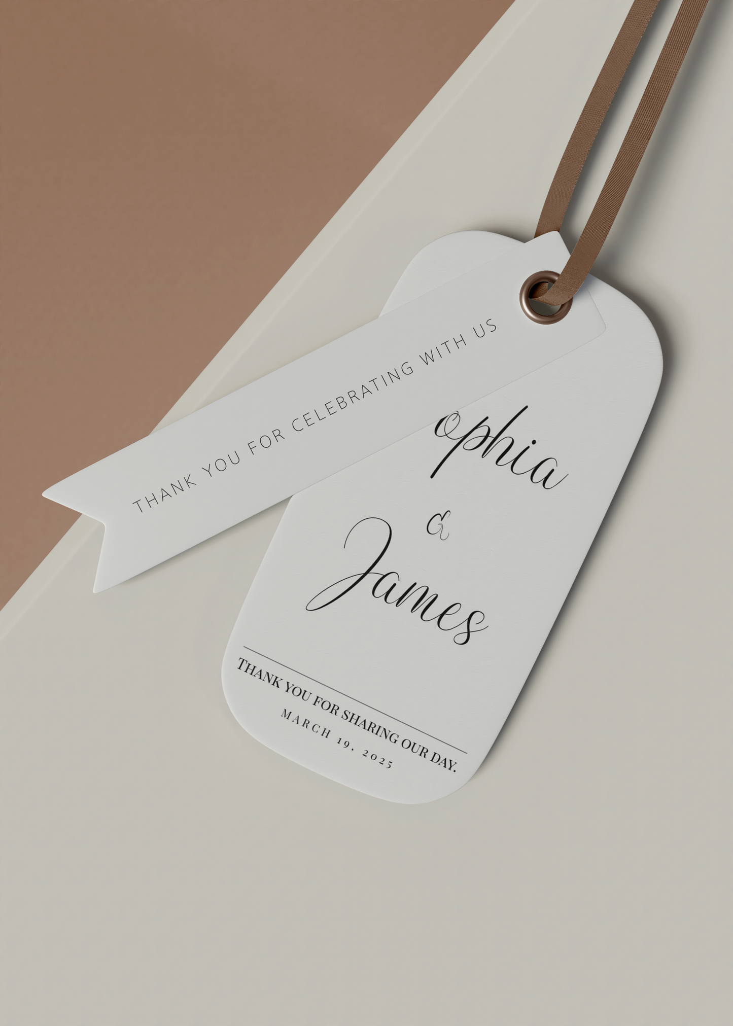 #2. Modern Thank You Favor Tag Digital Template | Elegant & Stylish Design