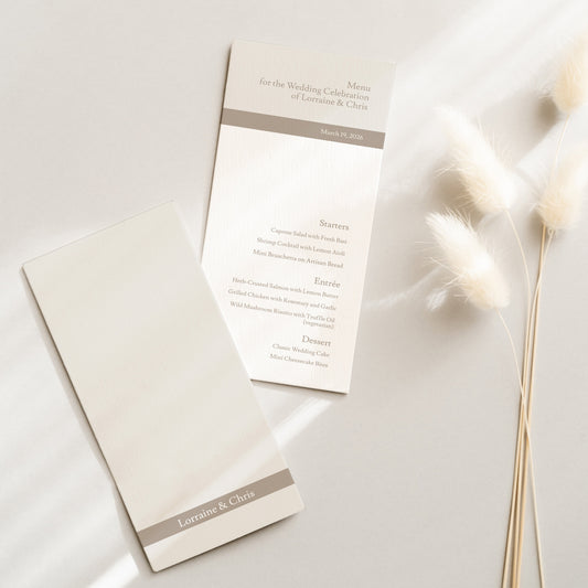 #4. High-End Event Menu Digital Template | Elegant Beige Tone & Modern Design