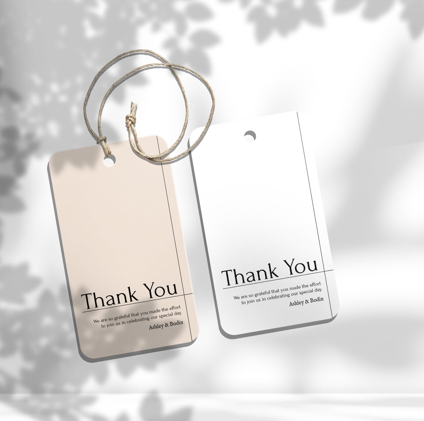 #4. Minimalist Thank You Favor Tag Template