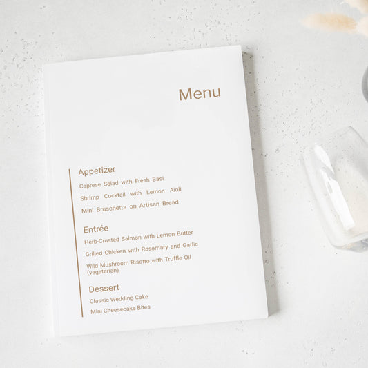 #2. Luxury Event Menu Digital Template | Modern & Minimalist Design with Gold Accent