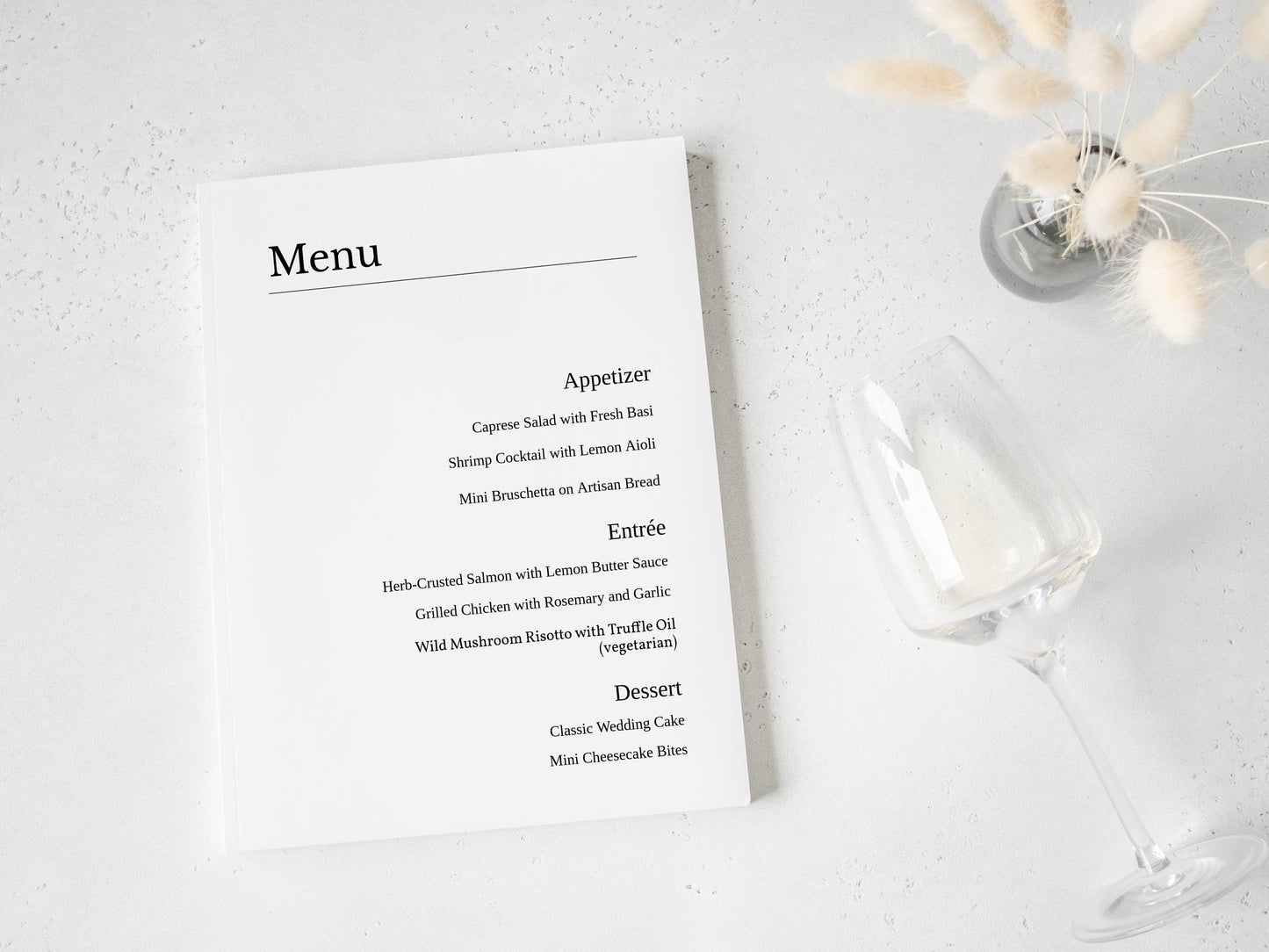 #1. Luxury Event Menu Digital Template | Elegant & Minimalist Design