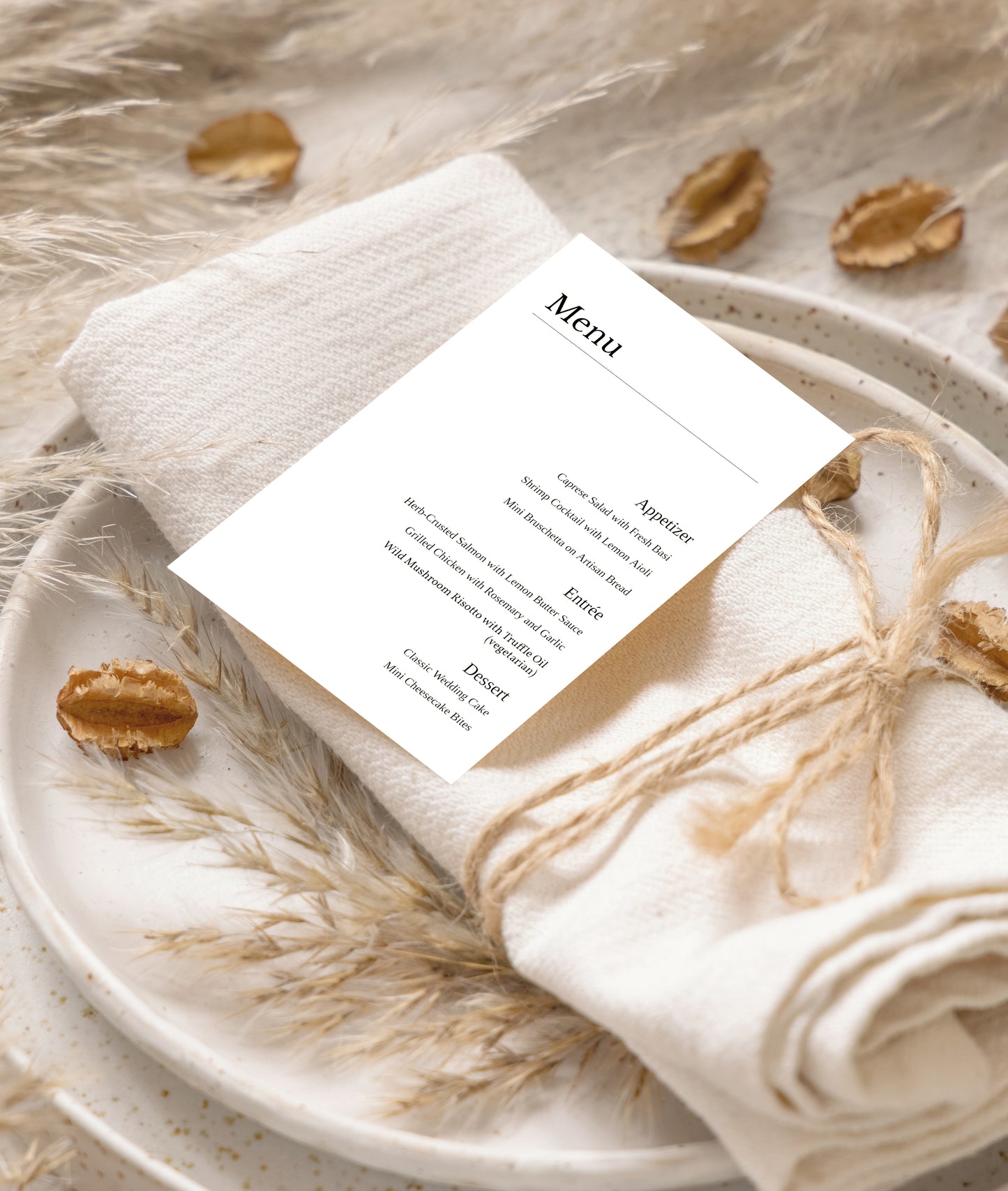 #1. Luxury Event Menu Digital Template | Elegant & Minimalist Design