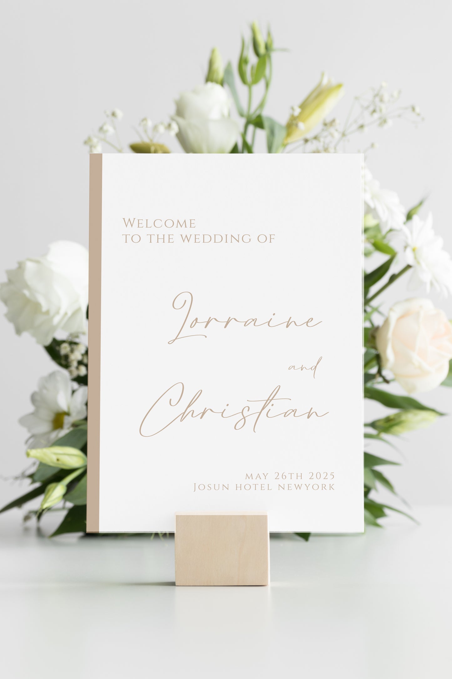 #1. Minimalist Wedding Welcome Sign Digital Template | Stylish Elegant Simple Design