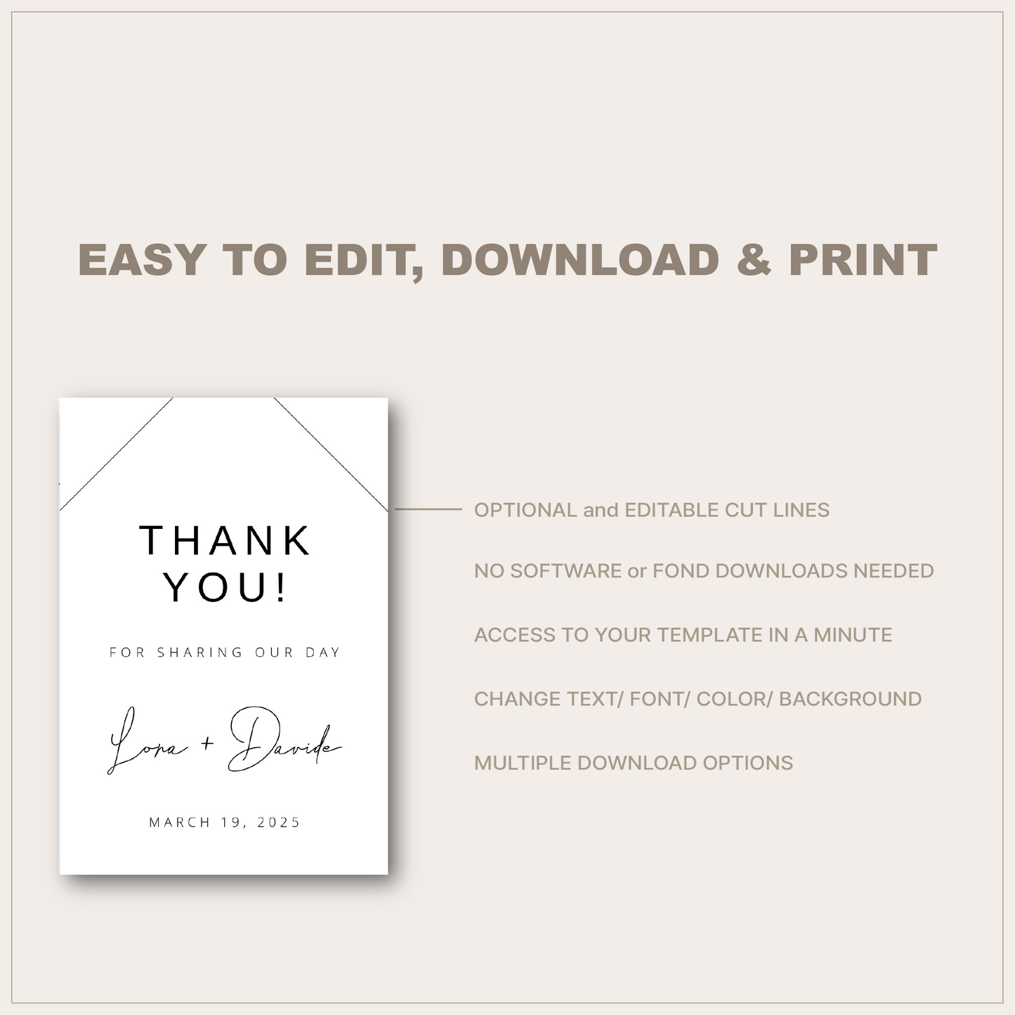 #7. Soft Heart Script Thank You Favor Tag Template