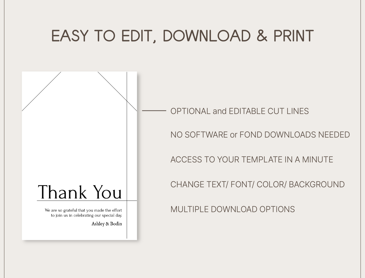 #4. Minimalist Thank You Favor Tag Template