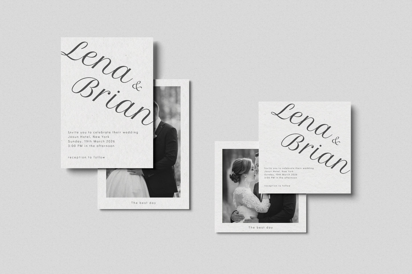 #2 Contemporary Wedding Invitation Templates | Unique Design