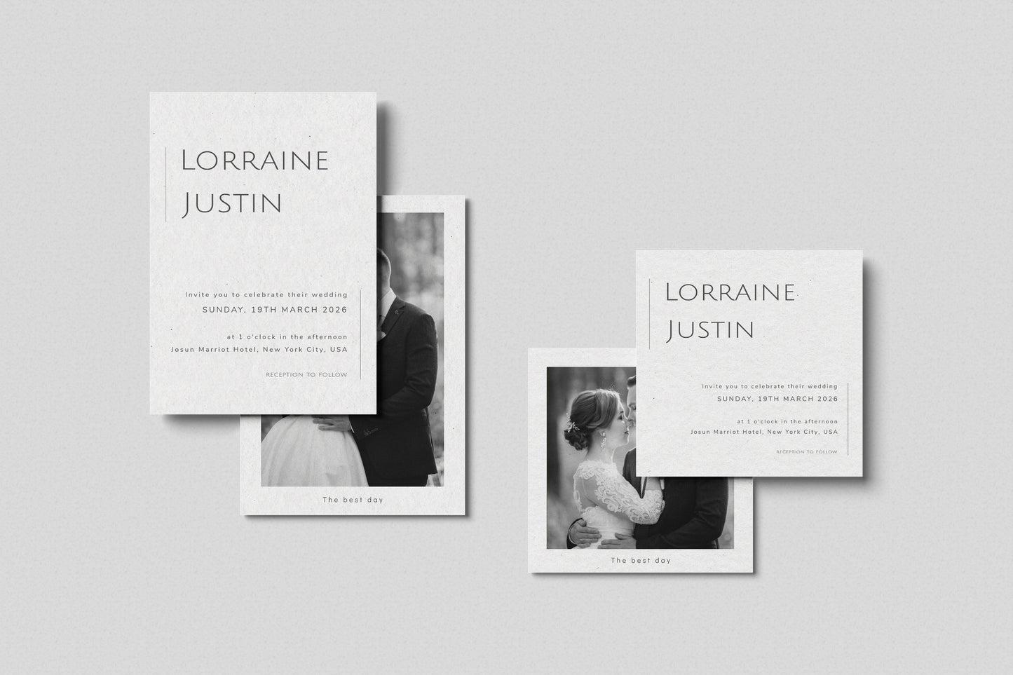 #5 Modern Wedding Invitation Digital Template | Clean & Chic Design