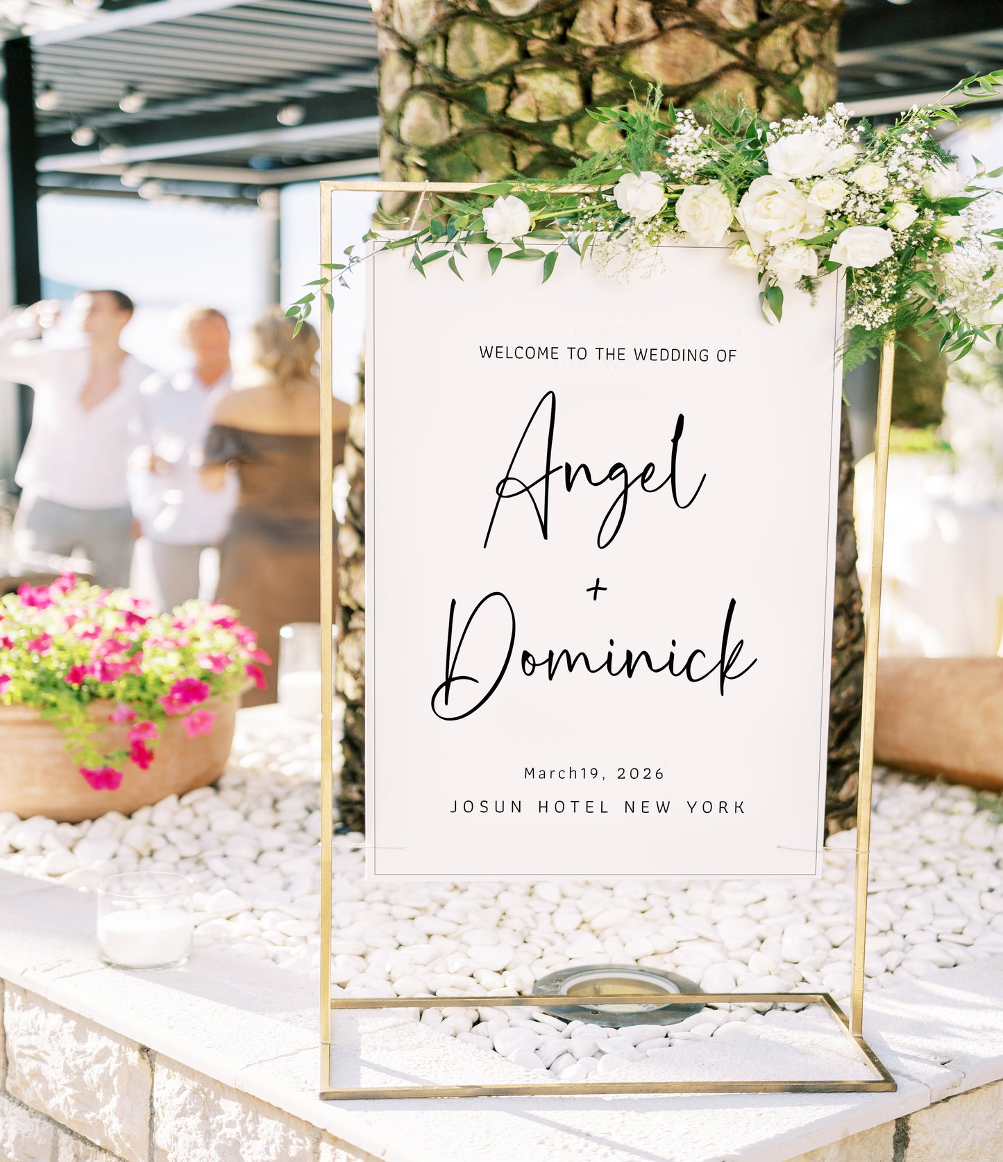 #2. Elegant Wedding Welcome Sign Digital Template | Stylish & Modern Design