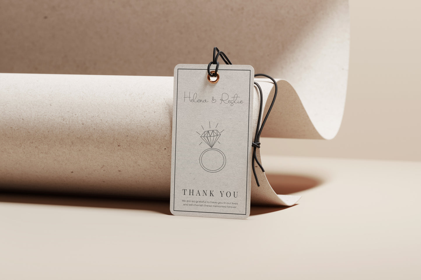 #3. Cute Thank You Favor Tag Digital Template | Elegant & Stylish Design