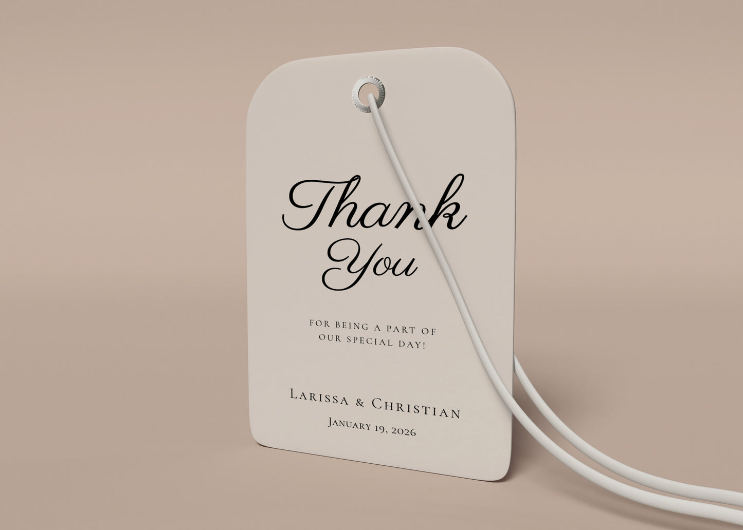 #8. Classic Serif Thank You Favor Tag Template