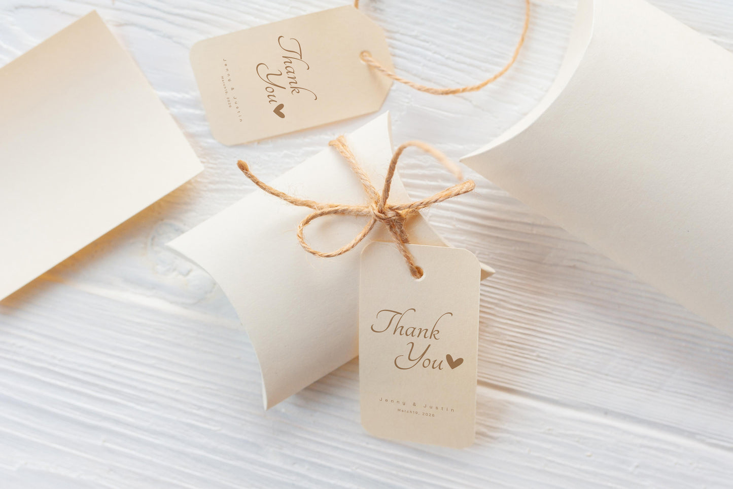 #7. Soft Heart Script Thank You Favor Tag Template