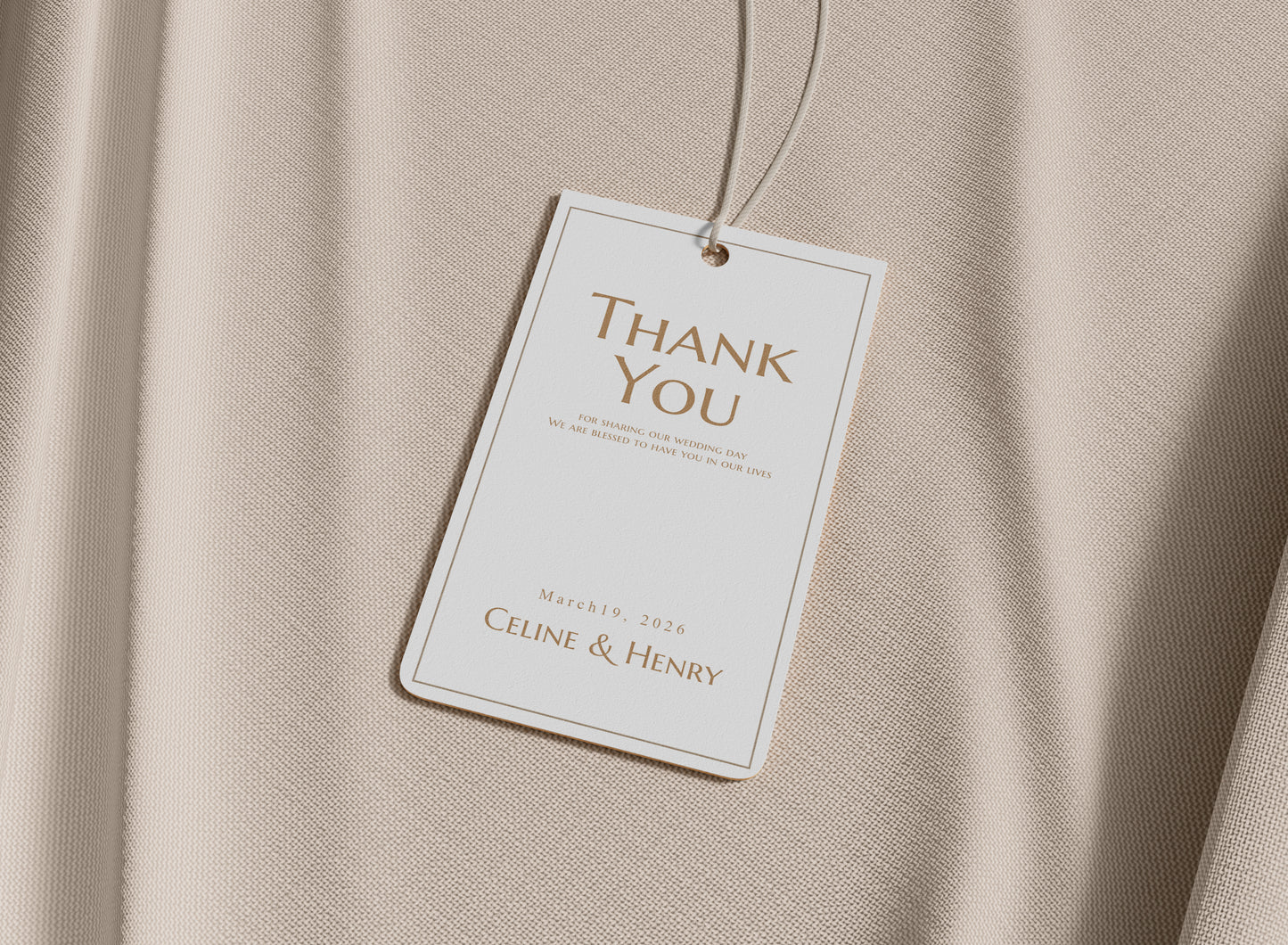 #5. Elegant Neutral Thank You Favor Tag Template
