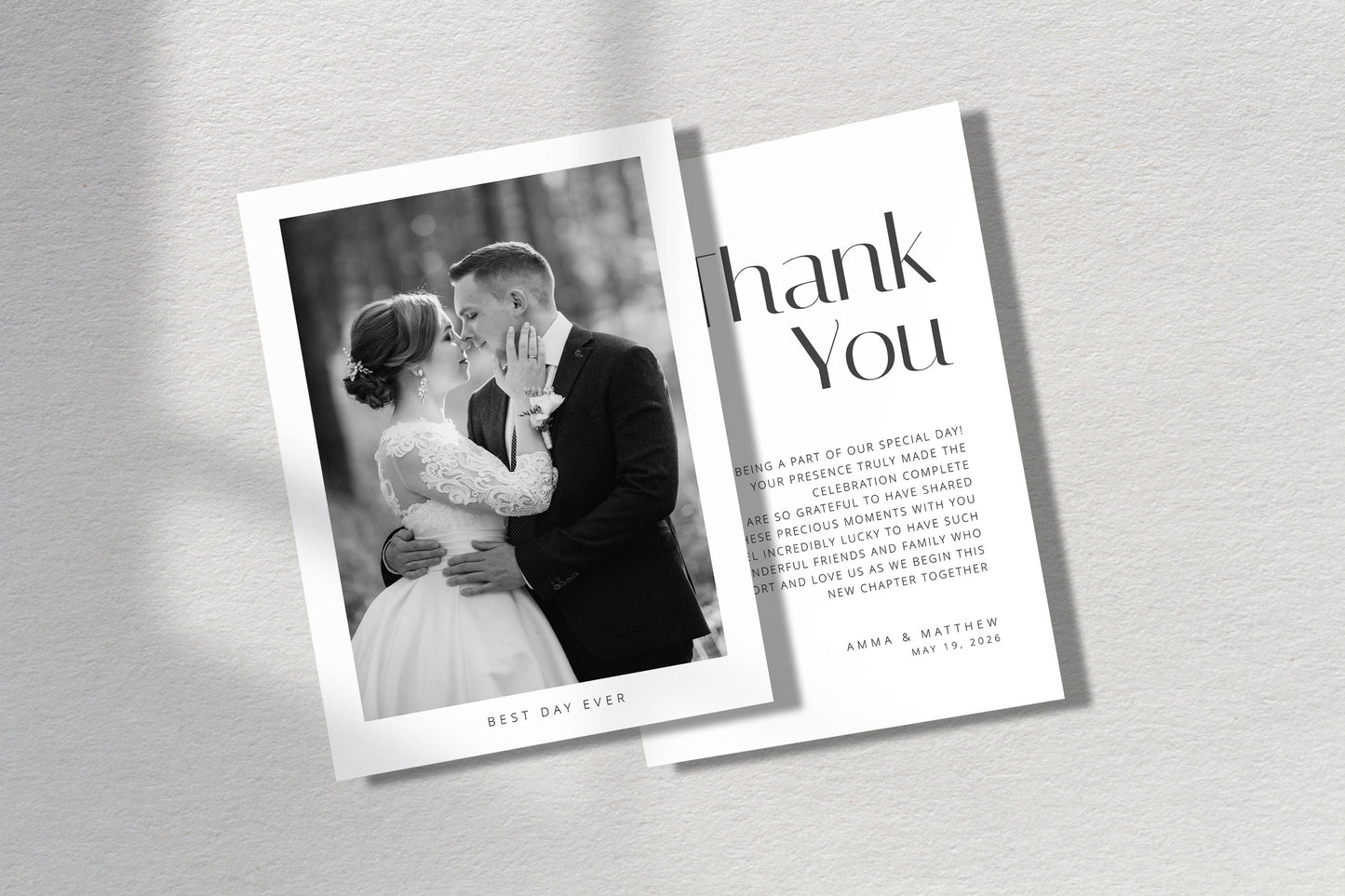 #2. Modern Thank You Card Digital Template | Elegant & Sleek Design