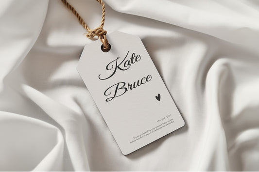 #13. Romantic Script Thank You Favor Tag Template | Elegant & Minimal Design
