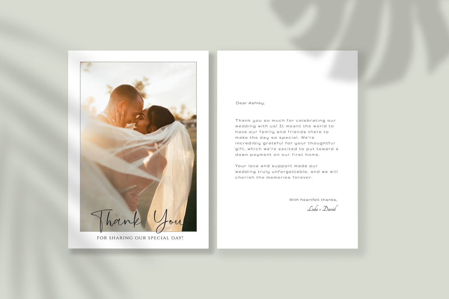 #1. Minimalist Thank You Card Digital Template | Stylish Modern Elegant Design