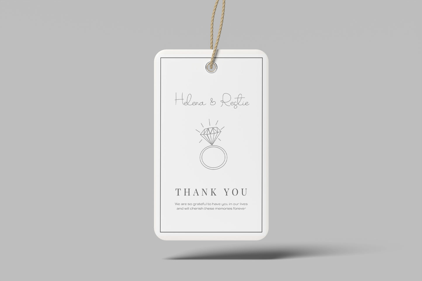 #3. Cute Thank You Favor Tag Digital Template | Elegant & Stylish Design