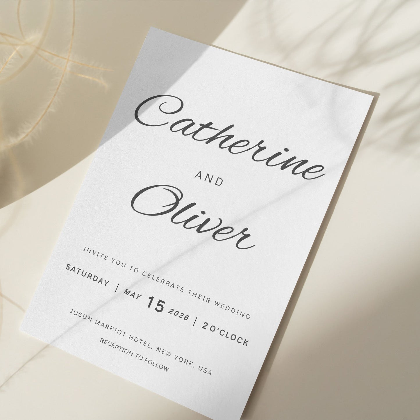 #1 Elegant Modern Wedding Invitation Digital Templates | Stylish Wedding Design